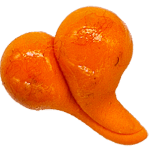 Glücksherz in der Farbe Orange einfarbig