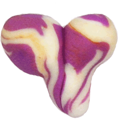 Glückserz in den Farben pink-weiss-gelb