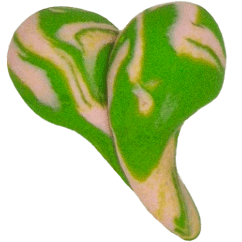 Glücksherz Farbe grün-beige