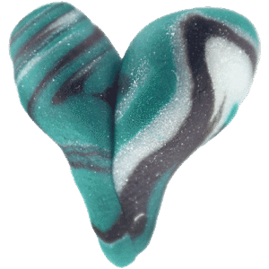 Glücksherze-mint-schwarz-silber