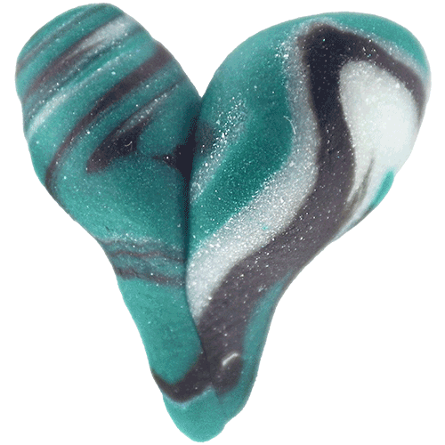 Glücksherze-mint-schwarz-silber