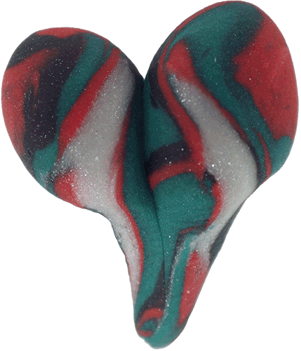 Glücksherz-silber-schwarz-grün-rot