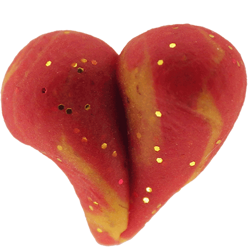 Glücksherz rot-gelb-effekt