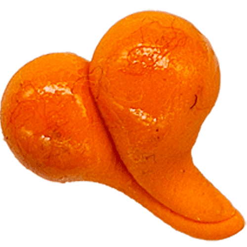 Glücksherz in der Farbe Orange einfarbig