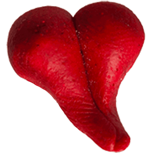 Glücksherz aus Fimo in der Farbe Rot einfarbig